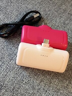 Portable Power Bank Charger - Pink and Hot Pink